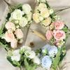 Artificial Flowers Fake Silk Peony Vases Flower Bouquets Home Room Decoration Garden Flower Garlands Wedding Bridal Accessories