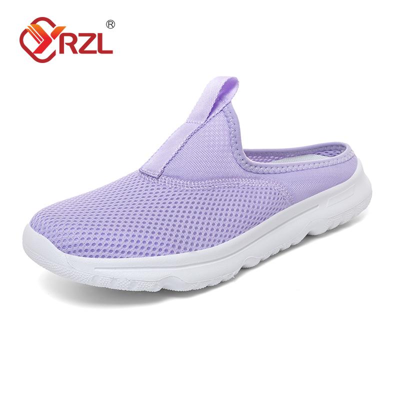 YRZL Unisex Half Slippers Men Casual Comfortable Breathable Mesh Sandals Soft Sole Slip on Ladies Summer Outdoor Half Slippers