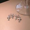 Fashion Retro Cross Pin Stud Earrings Niche Light Luxury Creative Pendant Earrings Earrings Women