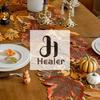 1pc Autumn Maple Leaf Embroidered Table Runner, Flocked Brown Maple Design, Rustic Farmhouse Thanksgiving Harves