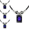 Sign Zodiac Personalized Necklace With Black Leather Rope And Pendant Alloy