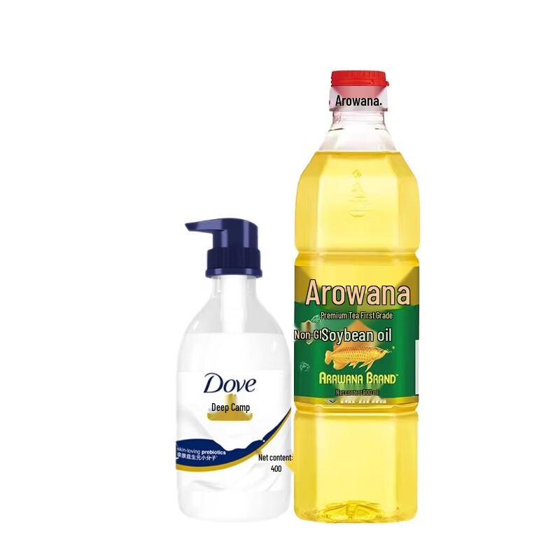 Dove Shower Milk & Golden Arowana Soybean Oil Bundle