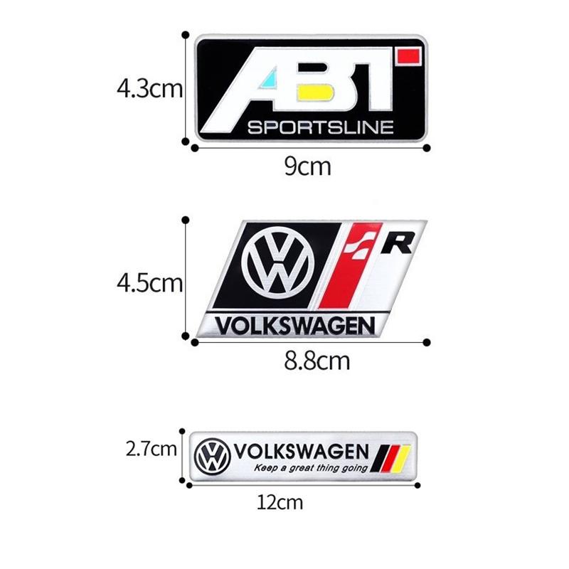 2025 Heißes Auto Aluminiumlegierung Aufkleber Emblem Für Volkswagen VW R-line R GTI Polo Golf MK8 Touareg Passat Magotan Tiguan Käfer B