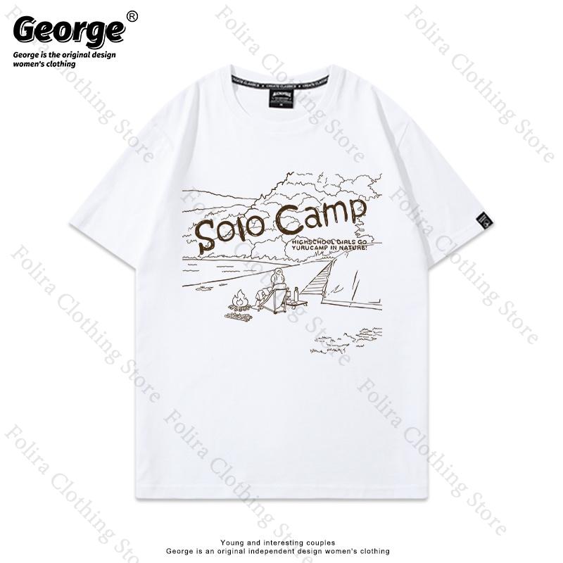 

Anime LaidBack Camp Series Print Tshirt Unisex Women Tshirts Cotton Summer Tee Short Sleeve Tops Casual Tshirt Cozy Clothes S