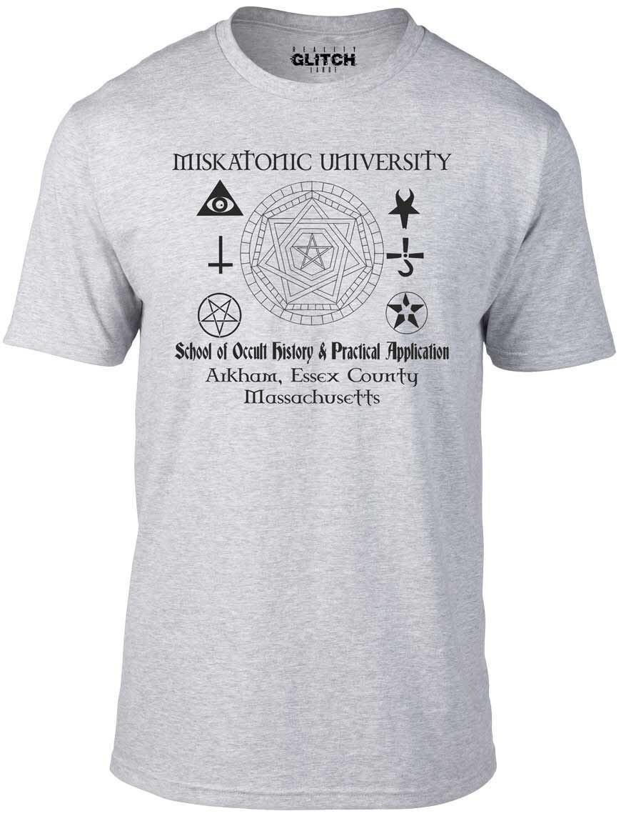 Miskatonic University T-Shirt Mens Womens Tees Top – Retro Occult Horror, Lovecraft Weird Fiction Tee 3XL