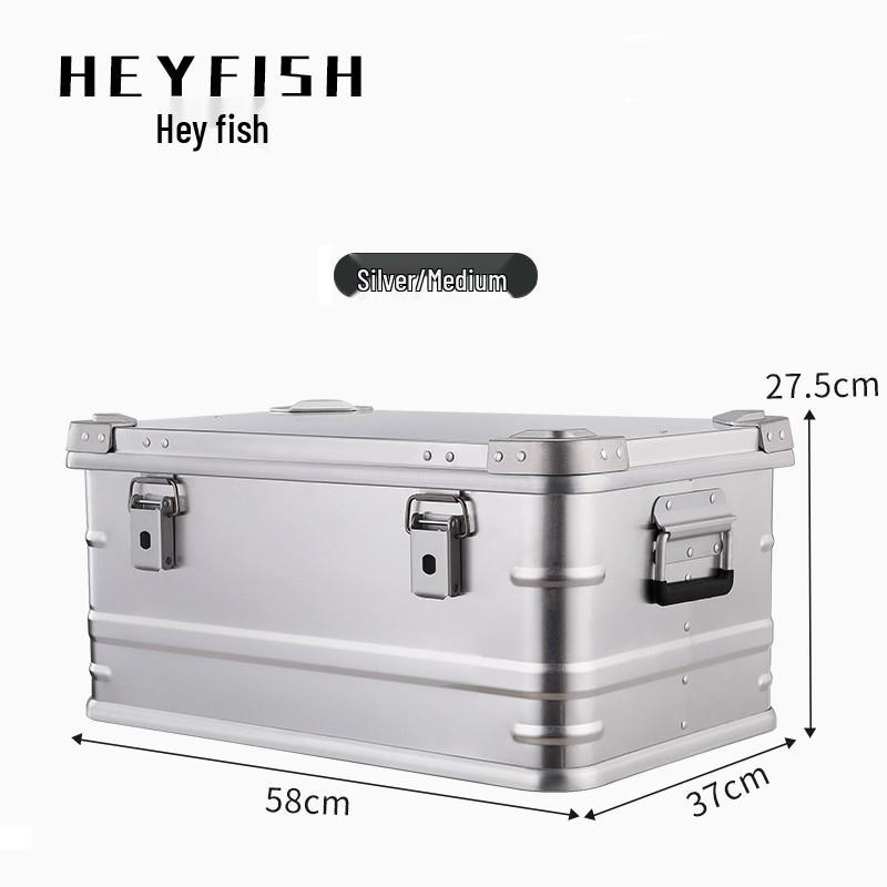 Aluminum Alloy Large Capacity Roof-Mount Camping Storage Box with Lock