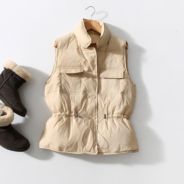 Vest Autumn and Winter Women's Vest Fashion White Duck Down Light Down Vest Sleeveless Down Jacket Vest Women 2022 Down Coats
