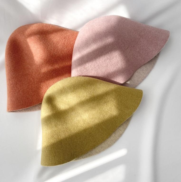 Women's Daily Double-Sided Wool Bucket Hat Basic Hat