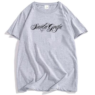 Music Group LA SANTA GRIFA Tshirts Short Sleeve Cotton Male T-shirt Casual Fashion Unisex Streetwear Hip Hop Men Women Clothing