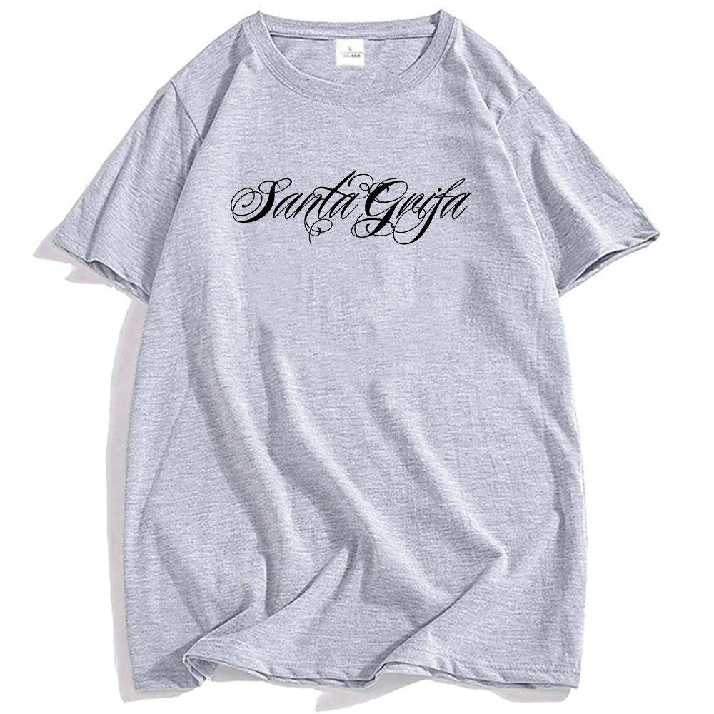 

Music Group LA SANTA GRIFA Tshirts Short Sleeve Cotton Male T-shirt Casual Fashion Unisex Streetwear Hip Hop Men Women Clothing XXL