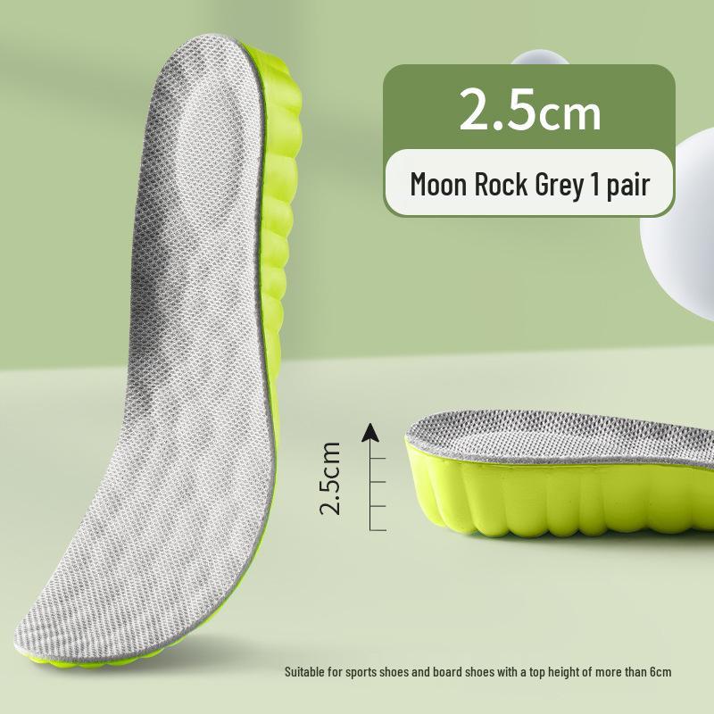 Boost Height Insoles: Sweat-Absorbent, Odor-Resistant Inserts for Men & Women, Perfect for Martin Boots & Sports Shoes