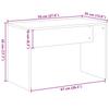 Vidaxl Taboret Toaletowy Stare Drewno 70X35X45 Cm Drewno Klejone