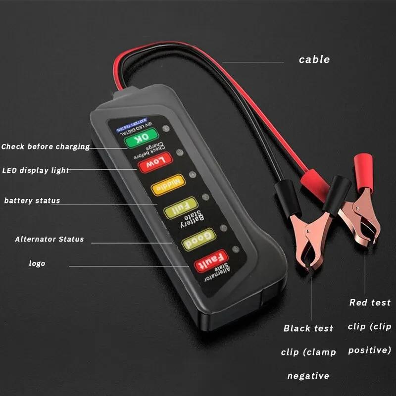 Tester Batteria Per Auto 12V, Tester Per Alternatore Automobilistico, Controllo Batteria, Analizzatore Per Controllare Alternatore E Sistema Di Ricarica Batteria, LED - AliExpress