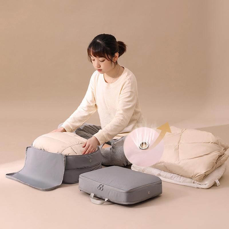 1Pc Large Capacity Portable Travel Storage Bag Clothes Quilt Storage Compression Bag Waterproof Down Jacket Clothes Organiser