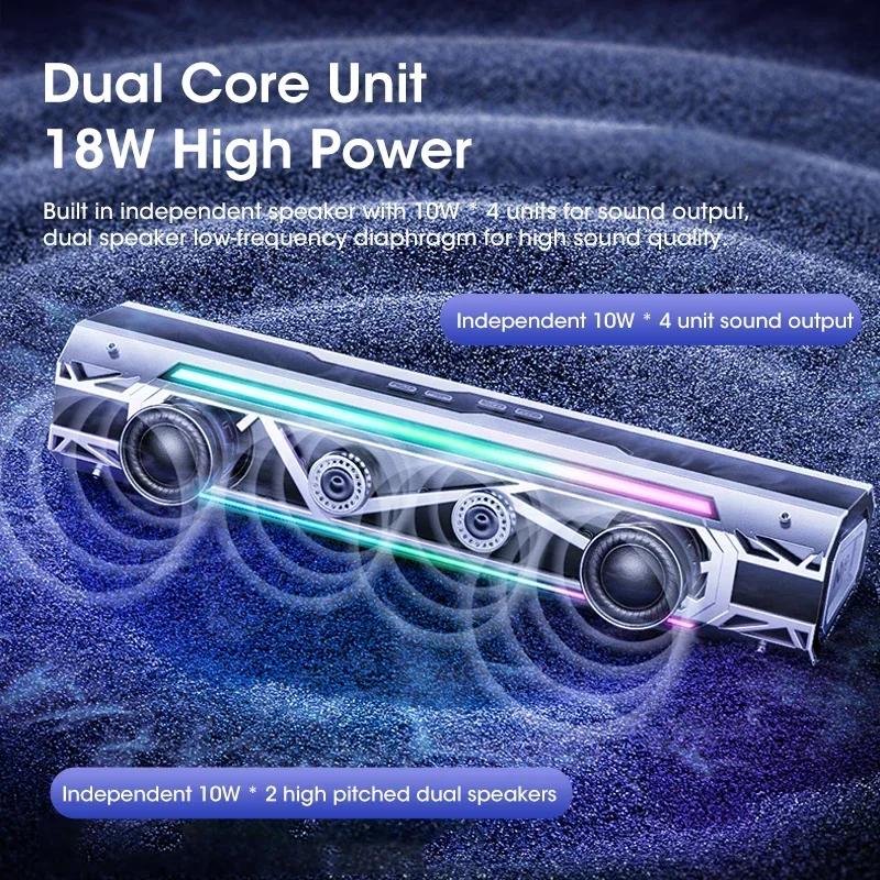 Original Niye Bluetooth Computer Speaker Usb Wired 5.3 Computer Speaker 4D 360 Degree Surround Subwoofer Home Audio RGB Lighting