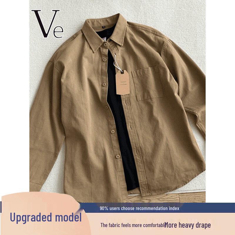 

Мужская весенняя рубашка в стиле милитари зеленого цвета - Многослойная повседневная куртка с длинным рукавом 3XL