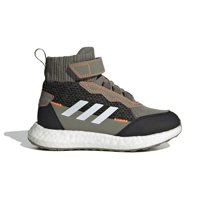 Adidas Rapidalu Comfortable Breathable High top Running Shoes Green Black Kids' FZ2504