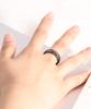 New Personalized and Simple 6MM Wide Stainless Steel Chain Black and White Ceramic Ring for Couples