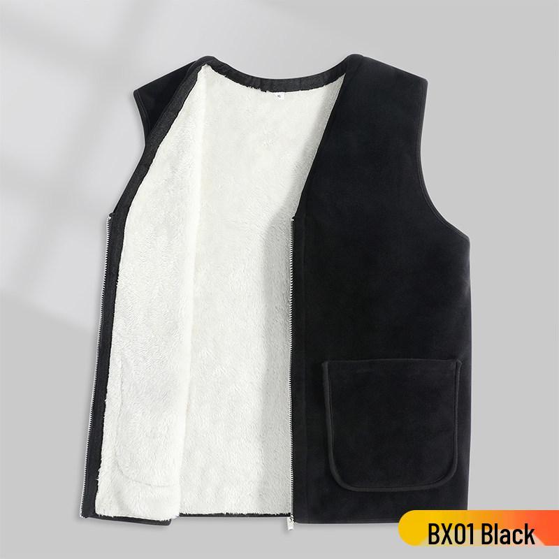 

Woodpecker Men s Lambswool Vest 2025: Autumn/Winter Plus Velvet Warm Inner Wear XL (130-150 jin)