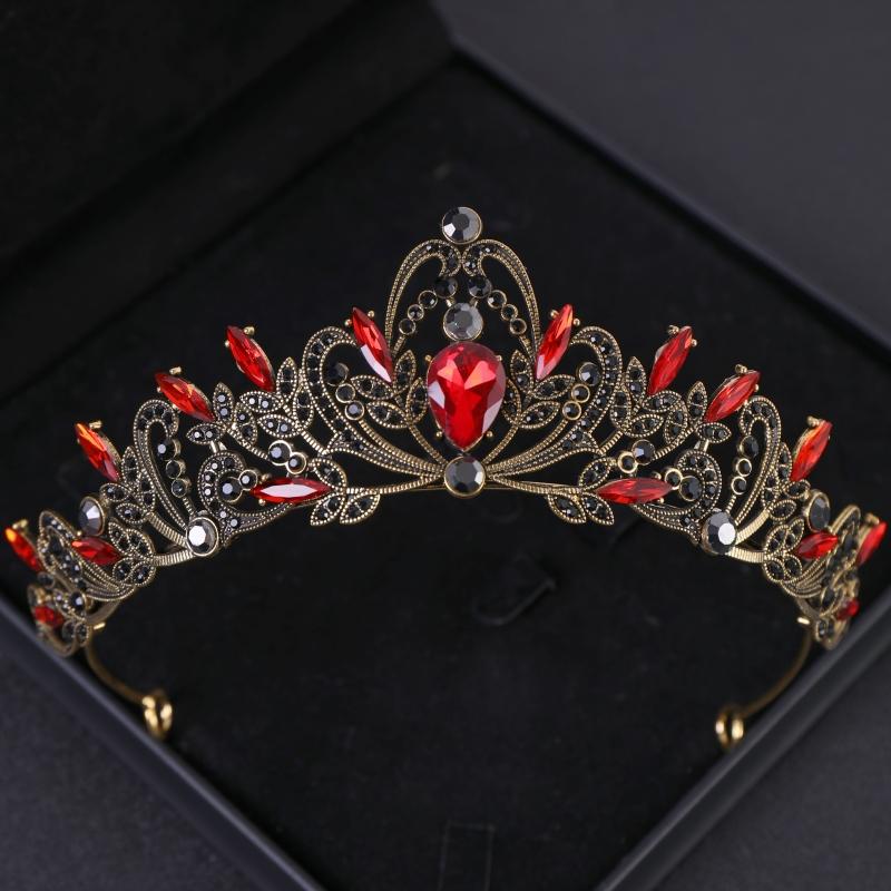Bridal Headwear Purple-Colour Women's Grand Party Crown Birthday Tiaras