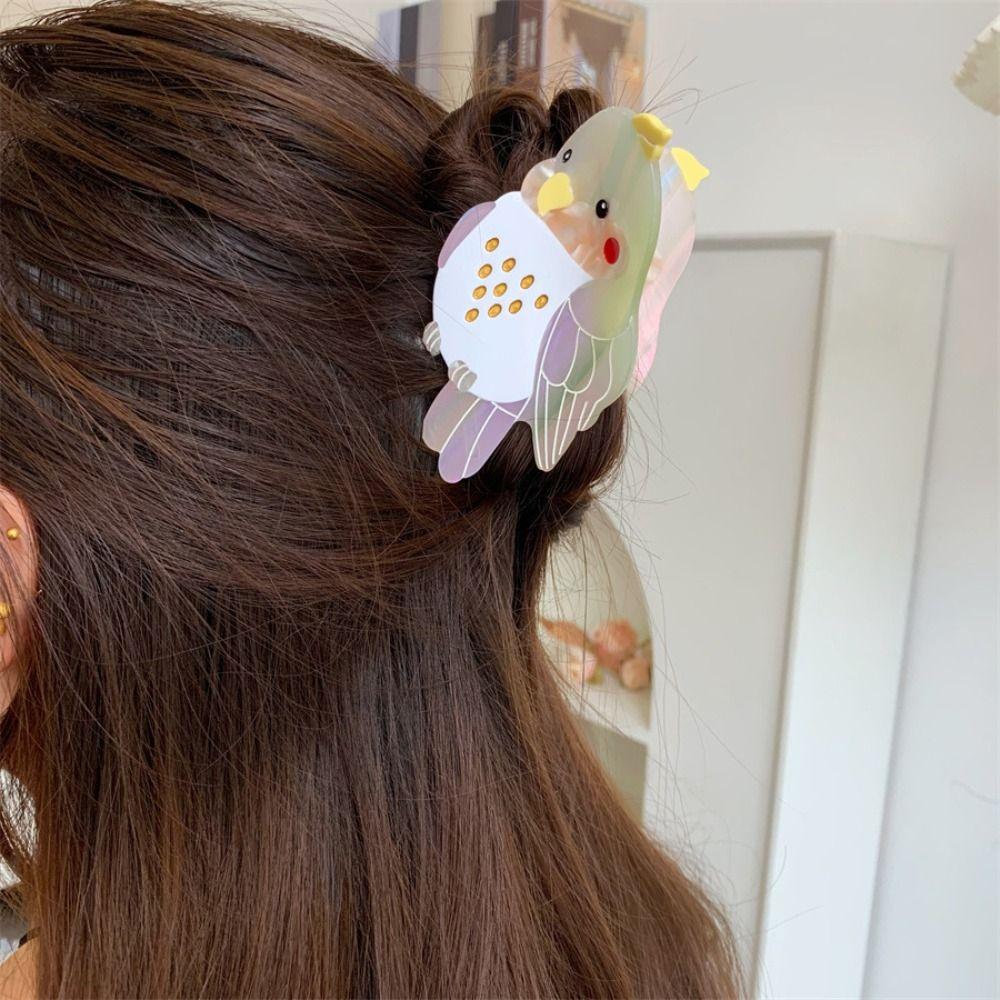 Cartoon Animal Hair Clip Parrot Bird Shark Clip Personalized Acetate Hair Claw  Girl