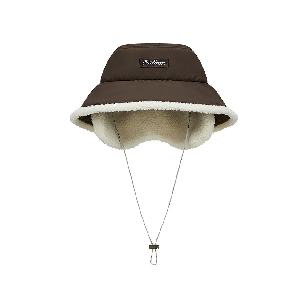 MALBON GOLF Padded Earmuff Bucket Hat Brown (Woman)