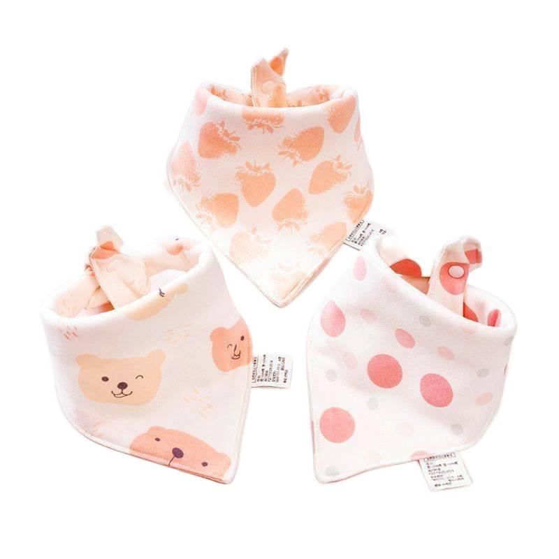 Unisex Triangle Baby Bibs: Pure Cotton, Waterproof, Super Soft, Double Snap, Scarf Wrap