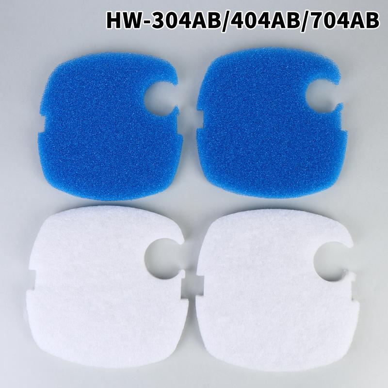 304AB 404AB 704AB Compatible Filter Pad for Aquariums Durable Blue White Sponge for Water Purification Replacement Kit
