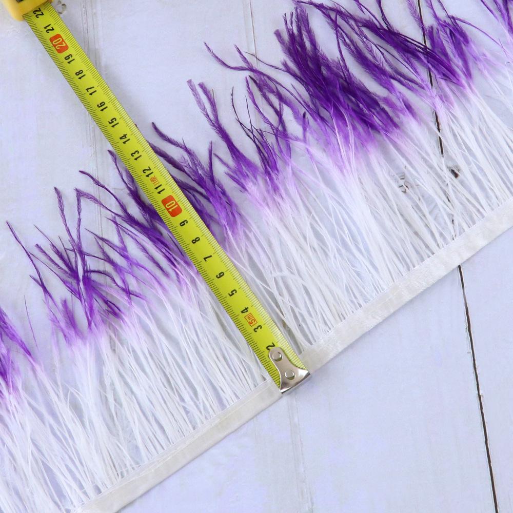 10-15Cm Two-Color Ostrich Hair Cloth Edge Clothing Accessories Diy Material High-Quality Ostrich Hair Lace Skirt