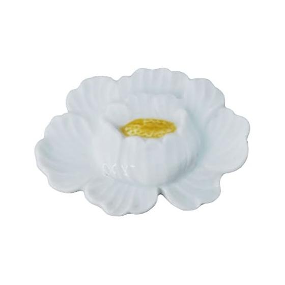Arita Ware Yoshinobu Kitagawa Peony Chopstick Rest White