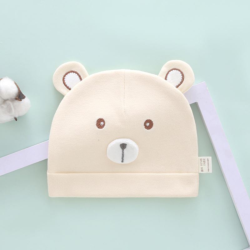 Pure Cotton Double Layer Newborn Hat for 0-3 Months, Suitable for Autumn/Winter