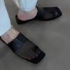 Fashion Mesh Clip Toe Slippers Flats Women Mules Shoes Slingback Sandals Summer 2025 New Brand Trend Mujer De Sandalias