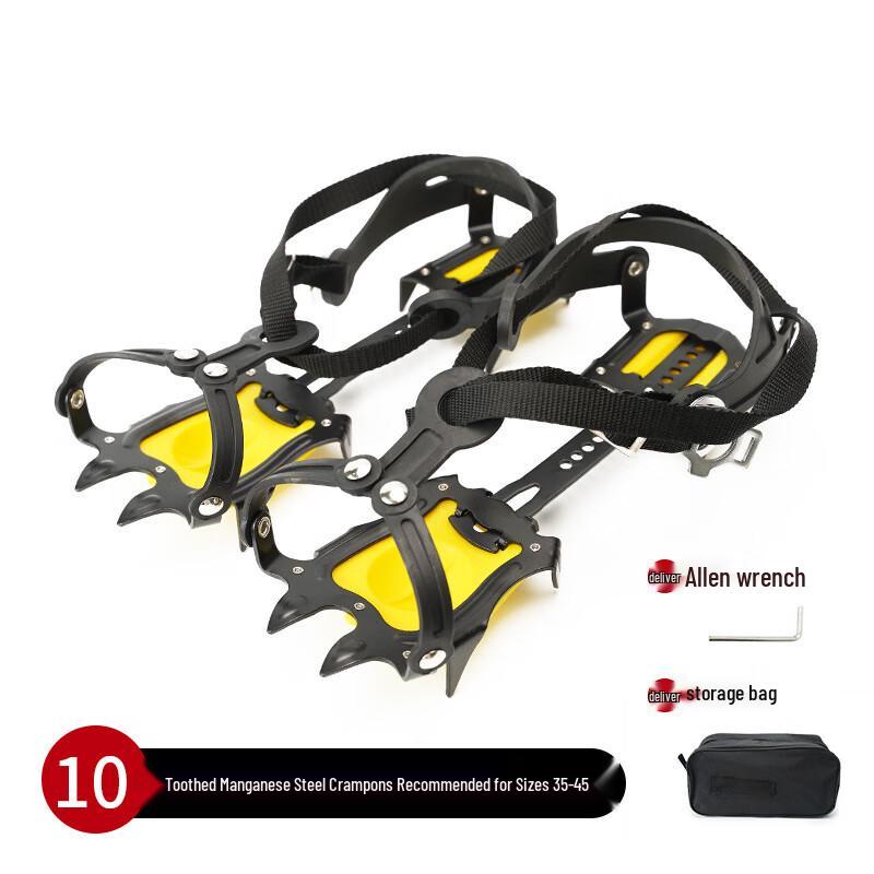 10-Tooth Anti-Slip Snow & Ice Shoe Crampons