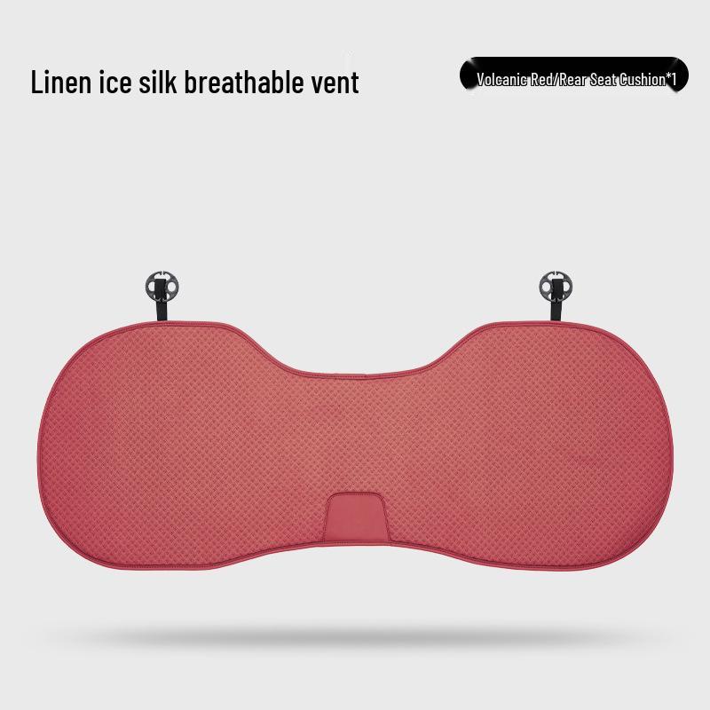 Breathable Non-Slip Ice Silk Car Seat Cushion Summer Cool 3-Piece Set