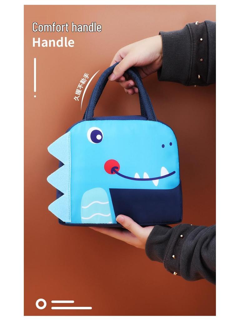 3D Cartoon Thermal Bento Bag - Insulated Lunch Box with Aluminum Foil Lining