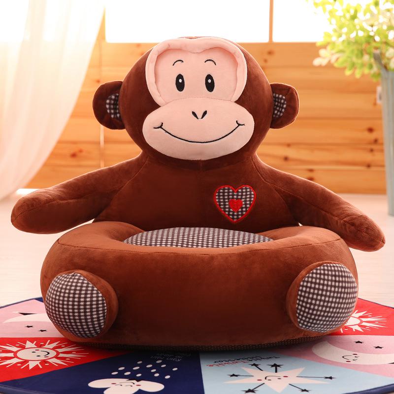 Lazy Kids' Plush Animal Sofa: Dinosaur, Giraffe, Elephant Dolls