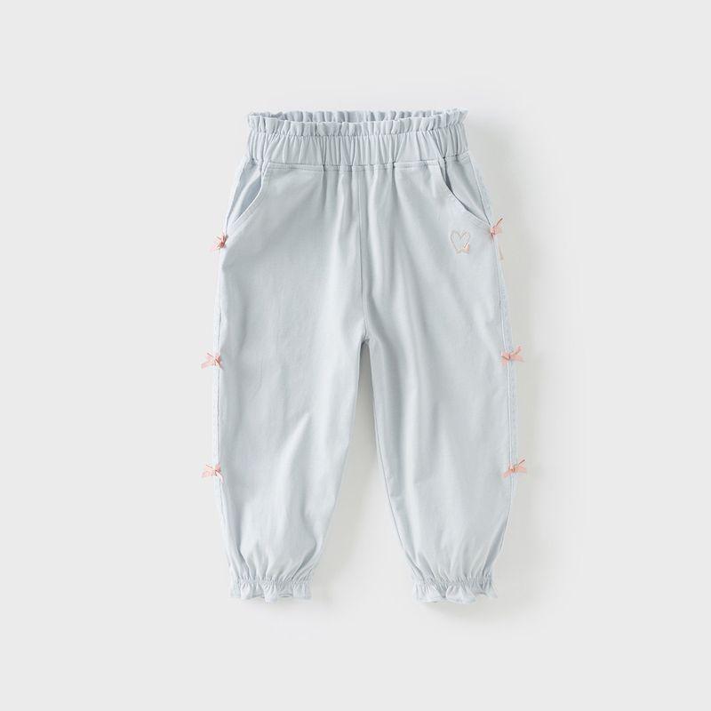 David Bella Girls  Pants Children s Mosquito-Repellent Pants 2026 Summer New Baby Pure Cotton Long Pants Lantern Pants Children s Clothing Moon Cloud Gray [Ready Stock] 120