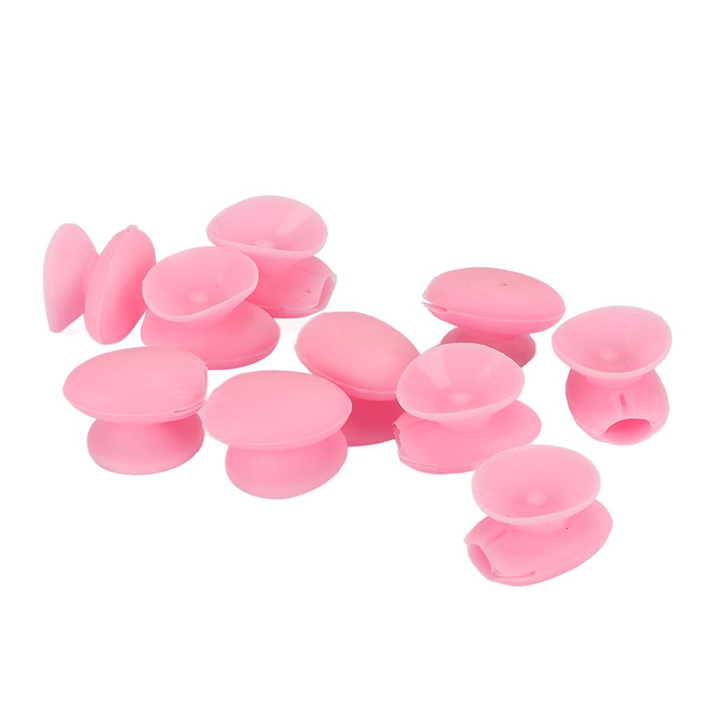 10pcs Couvercles de Pinceaux à Lèvres Ventouse en Silicone Empêchent la Perte Anti-Poussière Couvercle Protecteur de Pinceau à Lèvres