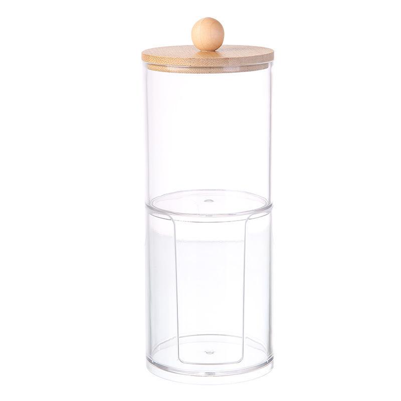 Cross-Border Exclusive Acrylic Cotton Ball Storage: Transparent, Dustproof, Portable, Stackable, Multifunctional Storage Jar.
