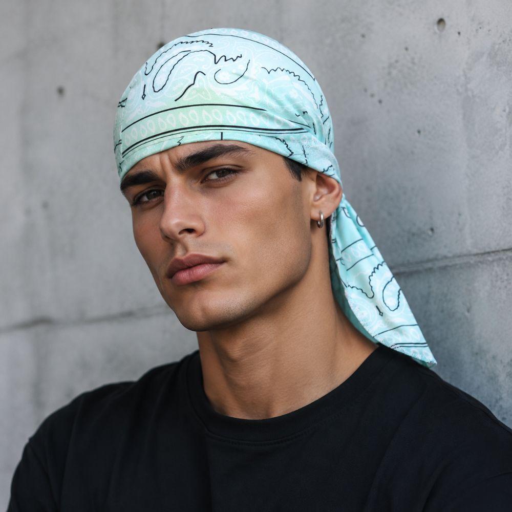 Cashew Print Cycling Headscarf Breathable Men's Pirate Hat Paisley Printed Headscarf For Men Women