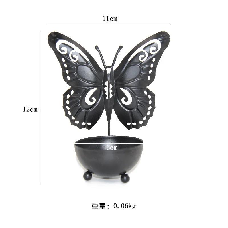 New Creative Iron Butterfly Candlestick Gold Electroplated Candlestick Iron Wire Light Luxury Candlestick Candle Holder