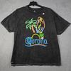 Corona BEER NEON SHIRT MENS 2XL XXL BLACK Tie Dye Parrot CERVEZA Retro Logo NWD