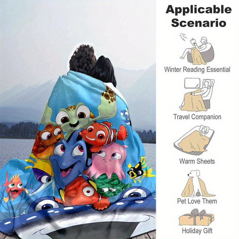 1pc,Finding Nemo Sea Life Friends Throw Blanket Soft & Cozy Coverlet for Bed, Couch