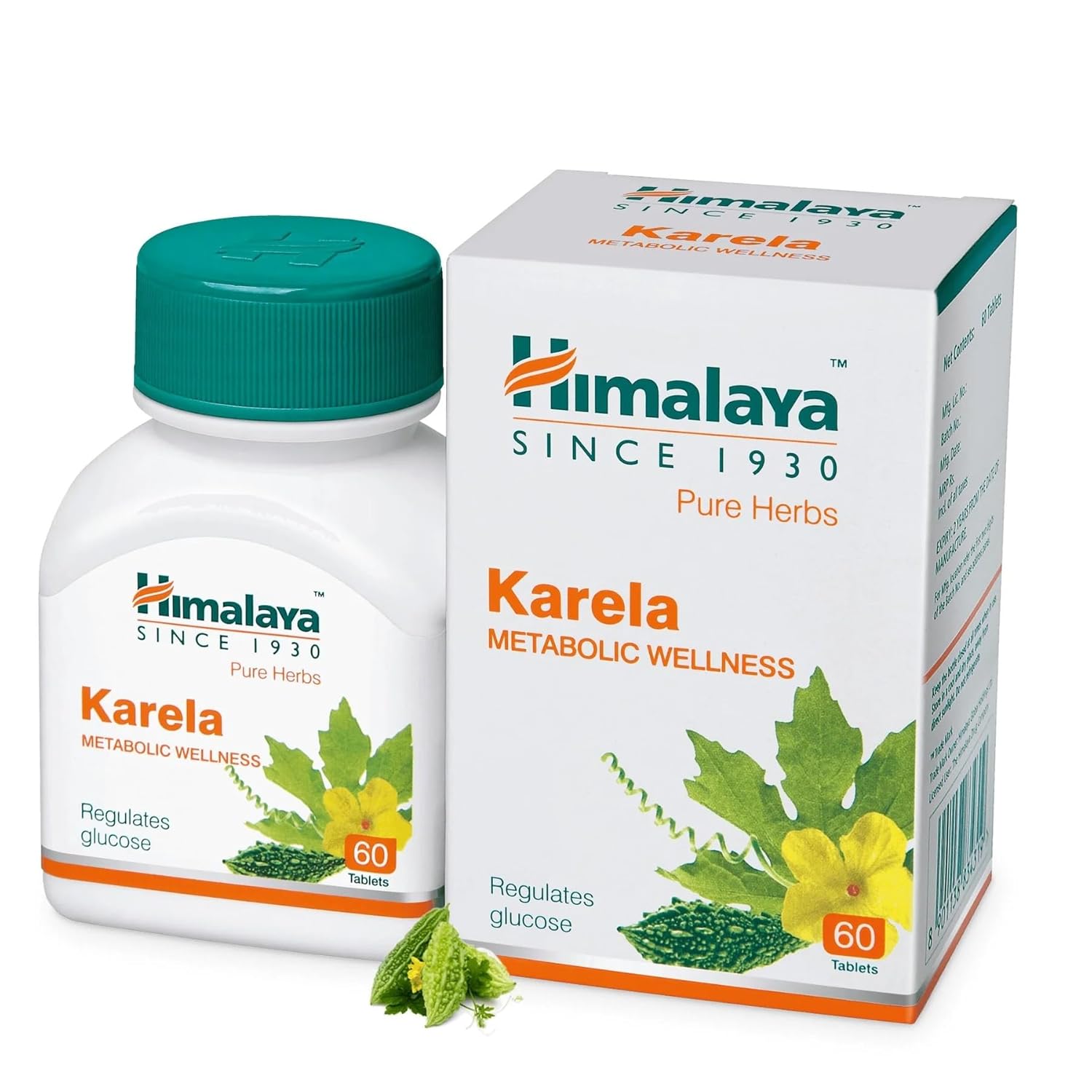 

Himalaya Herbals Karela Tablets 60 Count Bottle For Glucose Management And Wellness Support