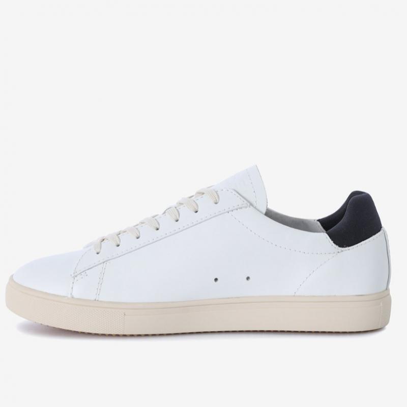 Clae White Leather Sneakers Sceu233br00