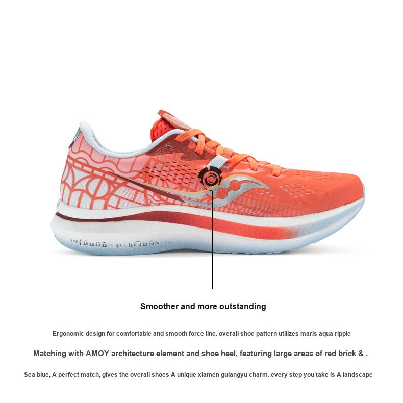 SAUCONY Endorphin Pro 2 Synthetisches Leder Carbonplatte Wettkampf Dämpfung Langlebig Wasserdicht Niedrig geschnittene Laufschuhe Unisex Laufschuhe S20687-80