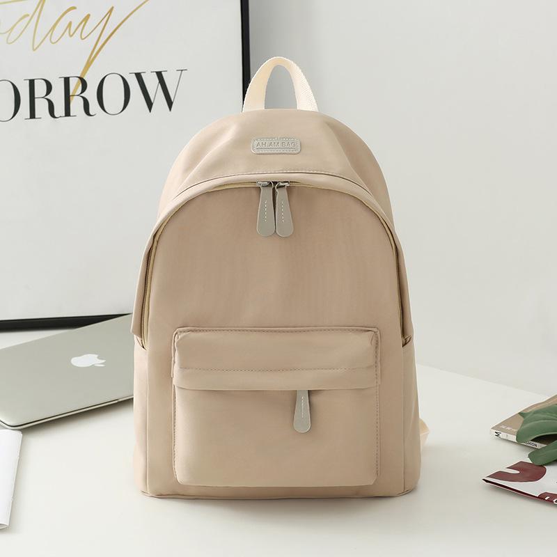 Schoolbag Korean Waterproof Backpack Female High School College Student Junior High School Student Schoolbag Korean Version Ins Simple Versatile