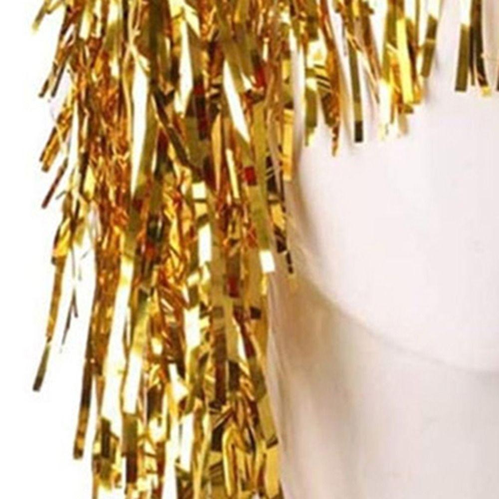 New Metal Party Wigs Hair Shiny Costume Aluminum Foil Cosplay Dance Hairpiece Plastic Decor Wigs Hair