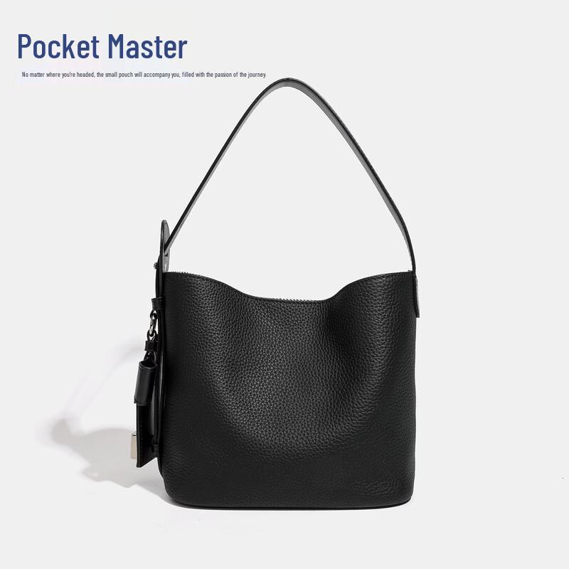 Настоящая кожаная сумка-ведро через плечо Dou Xiaozhu