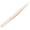 Multifunctional Nail Art Tweezers Steel Golden Straight Tweezers for Eyelashes Manicure